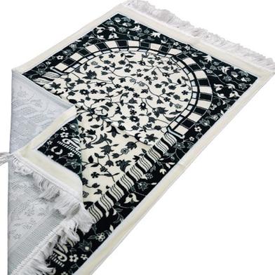 Hijra Aswad Design Foam and velvet Prayer Mat - Jaynamaz