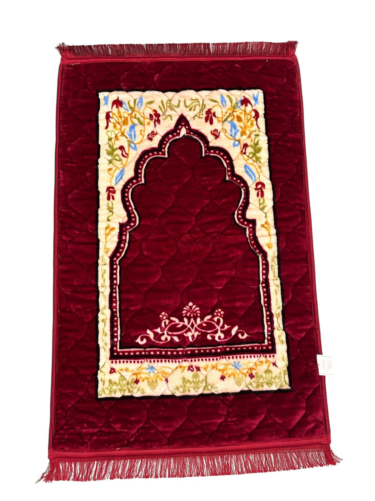 Red Jaynamaz Premium Velvet Quilted Prayer